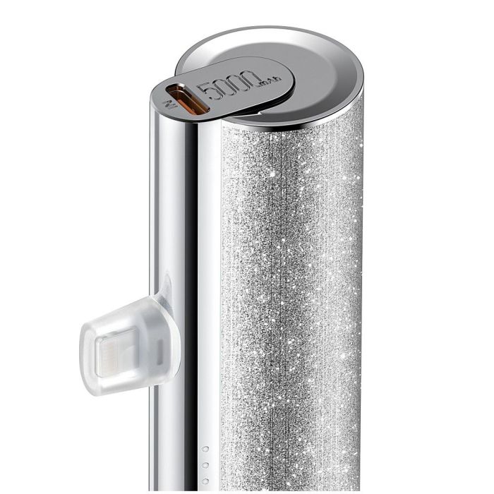 VEGER prenosna baterija z vgrajenim priključkom Type-C 5000mAh, srebrna VEGER prenosna baterija z vgrajenim priključkom Type-C 5000mAh, srebrna