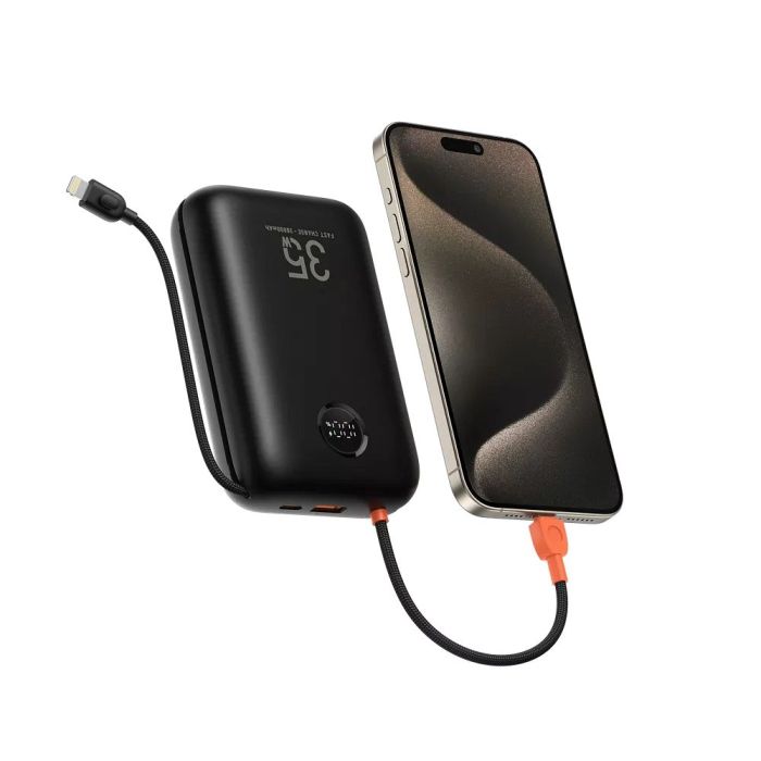 VEGER prenosna baterija z vgrajenimi kabli 30000 mAh, črna VEGER prenosna baterija z vgrajenimi kabli 30000 mAh, črna