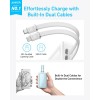 Anker Zolo Powerbank 10000 mAh, 30W z vgrajenima kabloma USB-C + Lightning, bel Anker Zolo Powerbank 10000 mAh, 30W z vgrajenima kabloma USB-C + Lightning, bel