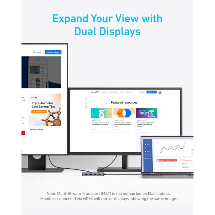 Anker USB-C Hub 7v1, Dual Display Anker USB-C Hub 7v1, Dual Display