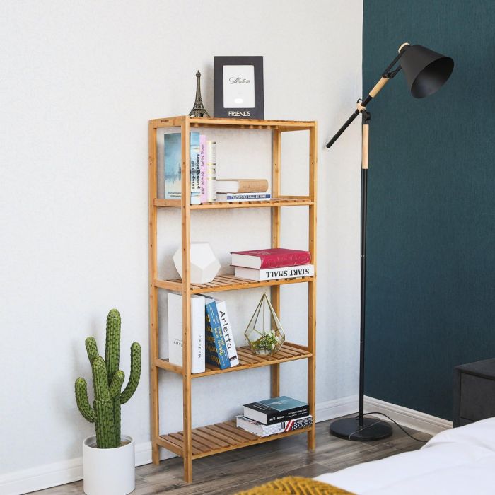 SONGMICS Bamboo naravni regal 60 x 26 x 130 cm, BCB35Y SONGMICS Bamboo naravni regal 60 x 26 x 130 cm, BCB35Y