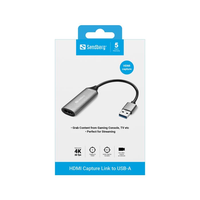 Sandberg HDMI Capture Link to USB-A video pretvornik Sandberg HDMI Capture Link to USB-A video pretvornik