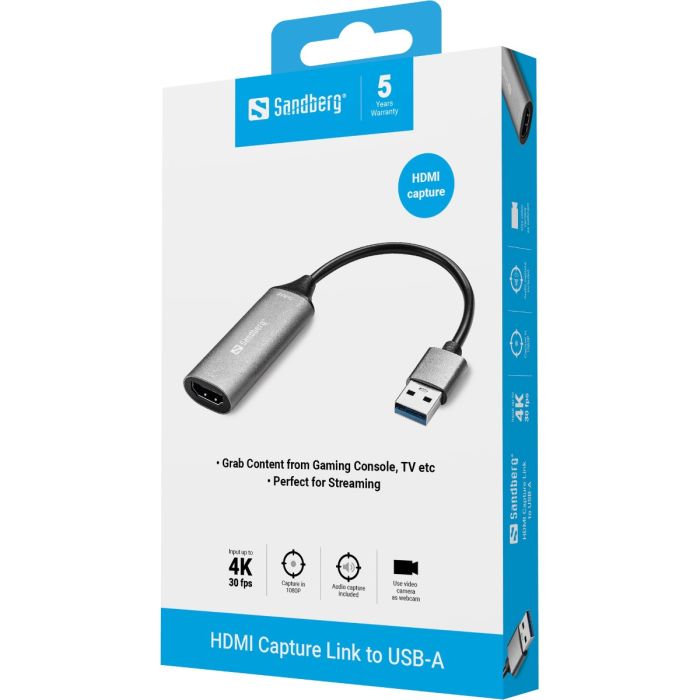Sandberg HDMI Capture Link to USB-A video pretvornik Sandberg HDMI Capture Link to USB-A video pretvornik