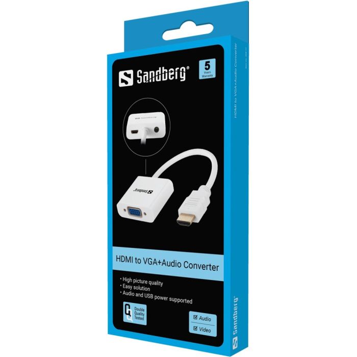 Sandberg HDMI v VGA in audio pretvornik Sandberg HDMI v VGA in audio pretvornik