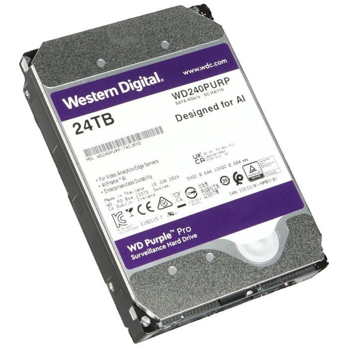WD 24TB Purple Pro 3,5 SATA 6Gb/s 7200rpm 512MB HDD disk WD 24TB Purple Pro 3,5 SATA 6Gb/s 7200rpm 512MB HDD disk