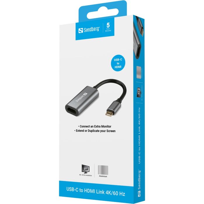 Sandberg USB-C to HDMI Link 4K/60 Hz Sandberg USB-C to HDMI Link 4K/60 Hz