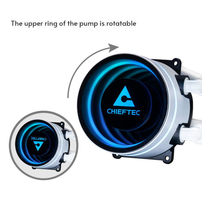 Chieftec Iceberg 240mm A-RGB vodno hlajenje za INTEL/AMD procesorje, bel Chieftec Iceberg 240mm A-RGB vodno hlajenje za INTEL/AMD procesorje, bel