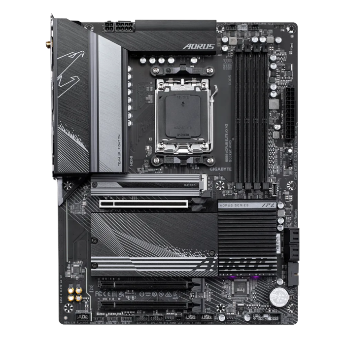 GIGABYTE B650 AORUS ELITE AX V2, DDR5, SATA3, USB3.2Gen2x2, DP, 2.5GbE, WiFi 6E, AM5 ATX GIGABYTE B650 AORUS ELITE AX V2, DDR5, SATA3, USB3.2Gen2x2, DP, 2.5GbE, WiFi 6E, AM5 ATX