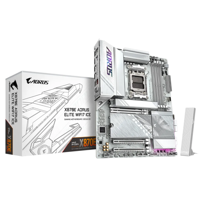 GIGABYTE X870E AORUS ELITE WIFI7 ICE, DDR5, SATA3, USB4, DP, 2.5GbE, WiFi 7, AM5 ATX GIGABYTE X870E AORUS ELITE WIFI7 ICE, DDR5, SATA3, USB4, DP, 2.5GbE, WiFi 7, AM5 ATX
