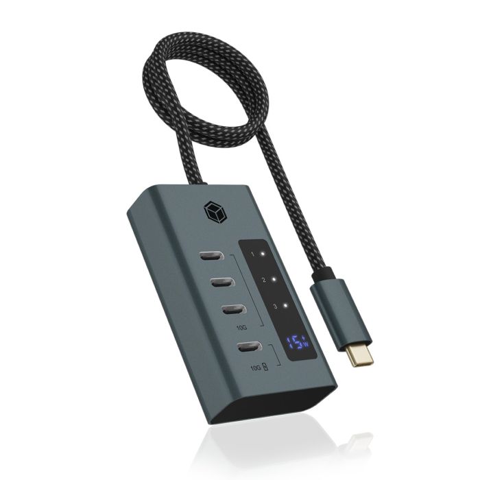 Icybox IB-HUB1454-C31 4-portno hub z vmesnikom USB 3.2 Gen 2 Type-C ICYBOX Icybox IB-HUB1454-C31 4-portno hub z vmesnikom USB 3.2 Gen 2 Type-C
