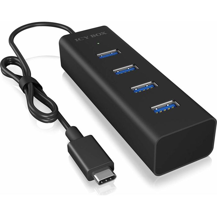IcyBox IB-HUB1409-C3 4-portni Hub s priključkom USB-C 3.0 ICYBOX IcyBox IB-HUB1409-C3 4-portni Hub s priključkom USB-C 3.0