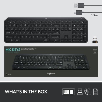 Logitech tipkovnica MX Keys S, grafitna, SLO