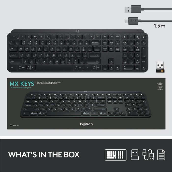 Logitech tipkovnica MX Keys S, grafitna, SLO LOGITECH Logitech tipkovnica MX Keys S, grafitna, SLO