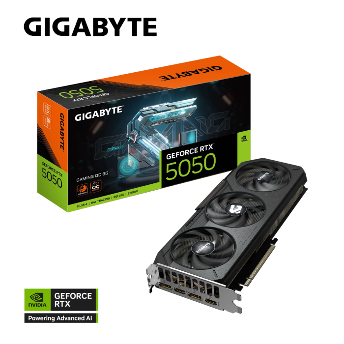 Grafična kartica GIGABYTE GeForce RTX 5050 Gaming OC 8G, 8GB GDDR6, PCI-E 5.0 GIGABYTE Grafična kartica GIGABYTE GeForce RTX 5050 Gaming OC 8G, 8GB GDDR6, PCI-E 5.0