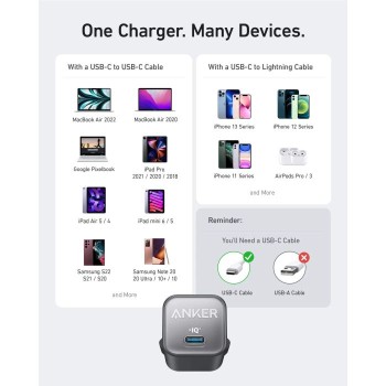 Anker Nano 3 (511) USB-C polnilec 30W, bel Anker Nano 3 (511) USB-C polnilec 30W, bel