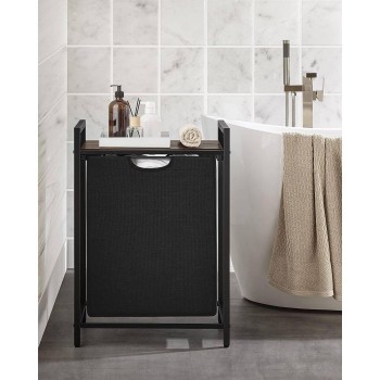 VASAGLE košara za perilo, rustikalno rjavo-črna, BLH101B01 VASAGLE košara za perilo, rustikalno rjavo-črna, BLH101B01