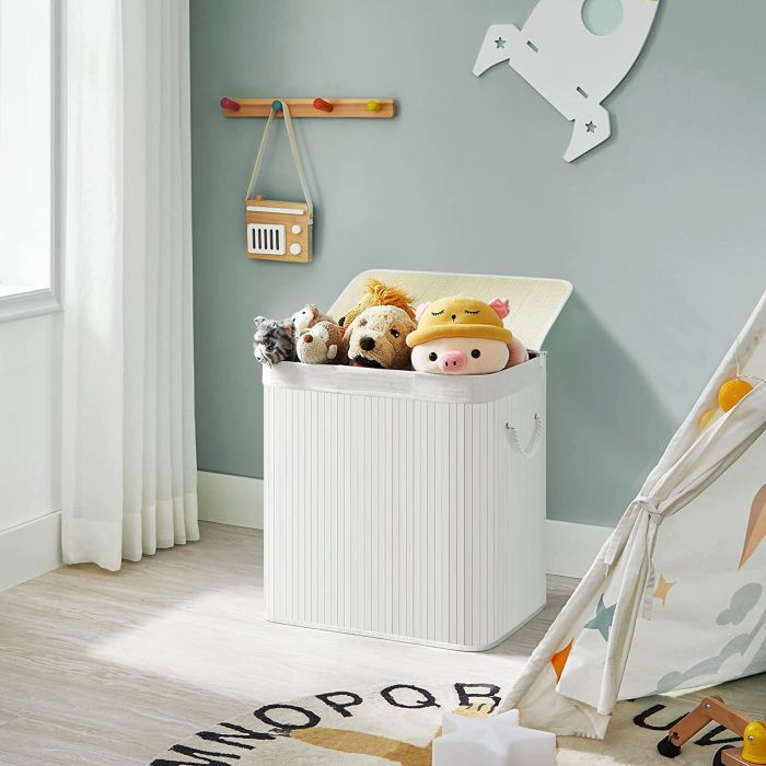 SONGMICS Košara za perilo White 3 x 50L bela, LCB091W01 SONGMICS SONGMICS Košara za perilo White 3 x 50L bela, LCB091W01