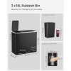 SONGMICS koš za ločevanje odpadkov 3x 18L črn, LTB54BK SONGMICS SONGMICS koš za ločevanje odpadkov 3x 18L črn, LTB54BK