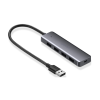 Ugreen USB Hub, USB 3.0, 4-portni srebrn - box