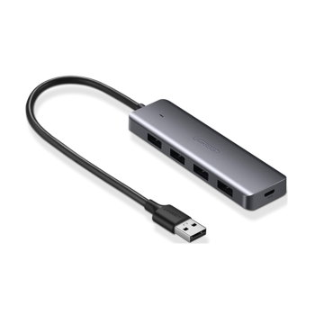 Ugreen USB Hub, USB 3.0, 4-portni srebrn - box