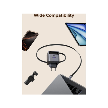 Ugreen Retractable 45W GaN USB-C polnilec