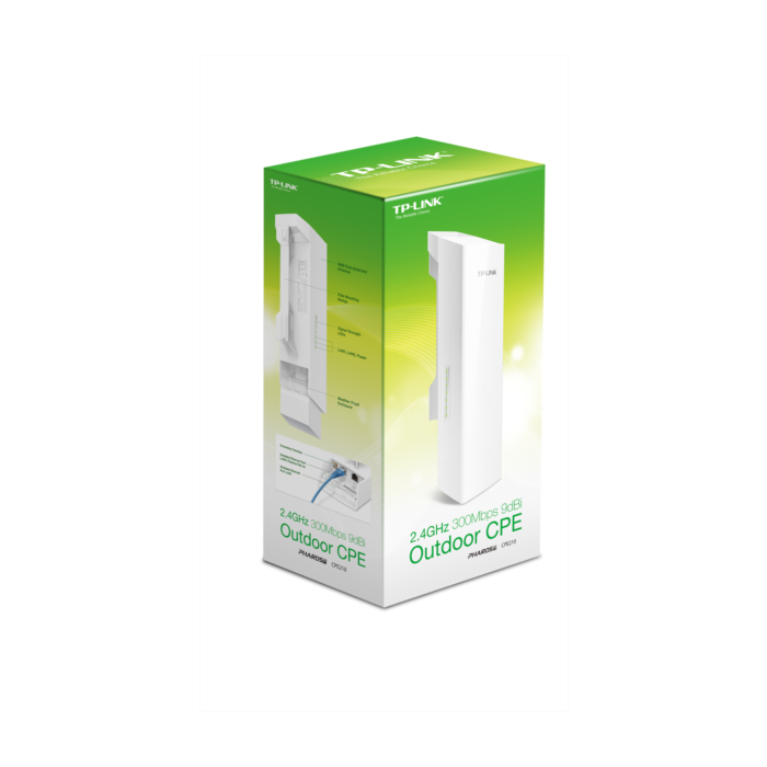 TP-LINK CPE210 2.4GHz 300Mbps 9dBi zunanja usmerjena dostopna točka TP-LINK TP-LINK CPE210 2.4GHz 300Mbps 9dBi zunanja usmerjena dostopna točka
