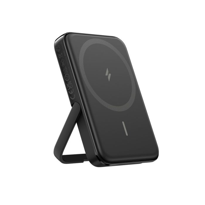 Anker 322 MagGo 5000mAh magnetni brezžični powerbank s stojalom, črn ANKER Anker 322 MagGo 5000mAh magnetni brezžični powerbank s stojalom, črn