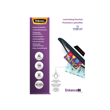 Fellowes žepki za plastificiranje A5, 80 mic, 100 kosov