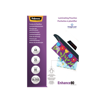Fellowes žepki za plastificiranje A4, 80 mic, 25 kosov