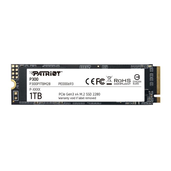 Patriot P300 1TB M.2 NVMe SSD PCIe Gen 3 x4 PATRIOT Patriot P300 1TB M.2 NVMe SSD PCIe Gen 3 x4