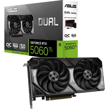 Grafična kartica ASUS Dual GeForce RTX 5060 Ti OC, 16GB GDDR7, PCI-E 5.0 DUAL-RTX5060TI-O16G Grafična kartica ASUS Dual GeForce RTX 5060 Ti OC, 16GB GDDR7, PCI-E 5.0 DUAL-RTX5060TI-O16G