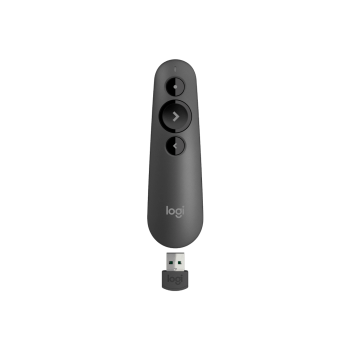 Logitech Presenter R500s Wireless, rdeč laser, USB, Grafit