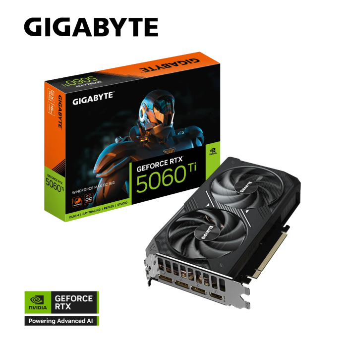 Grafična kartica GIGABYTE GeForce RTX 5060 Ti Windforce MAX OC 16G, 16GB GDDR7, PCI-E 5.0 GIGABYTE Grafična kartica GIGABYTE GeForce RTX 5060 Ti Windforce MAX OC 16G, 16GB GDDR7, PCI-E 5.0