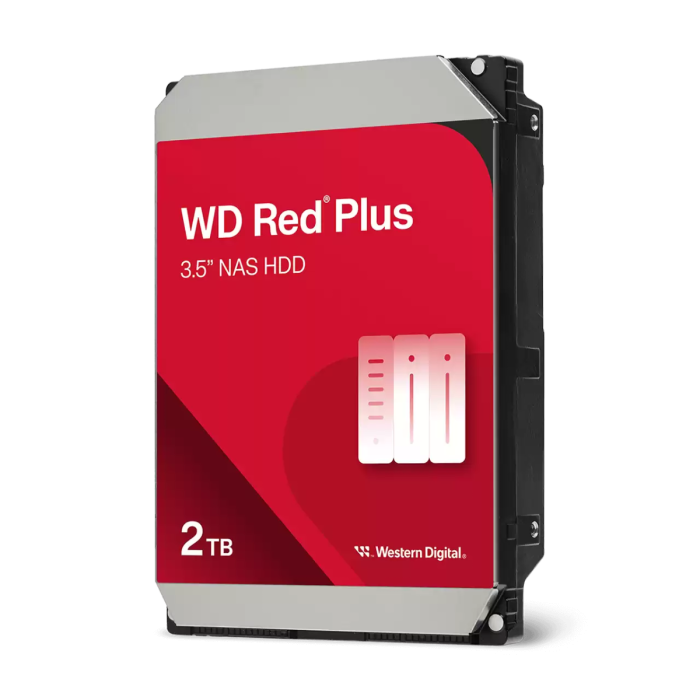 WD 2TB Red Plus 3,5" SATA 6Gb/s 5400rpm 64MB HDD disk