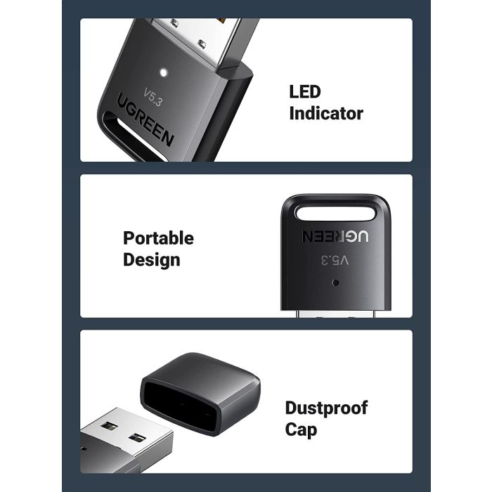 Ugreen USB Bluetooth adapter V5.3 UGREEN Ugreen USB Bluetooth adapter V5.3
