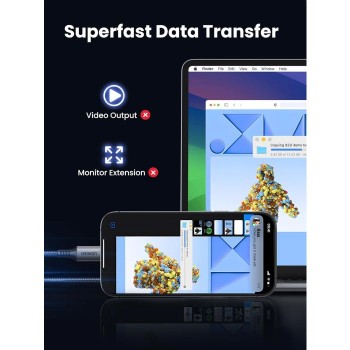 Ugreen 60W USB-C na USB-C polnilni kabel, 1M