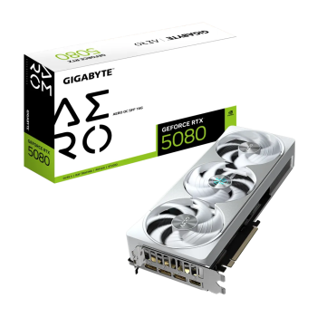 Grafična kartica GIGABYTE GeForce RTX 5080 AERO OC 16G, 16GB GDDR7, PCI-E 5.0