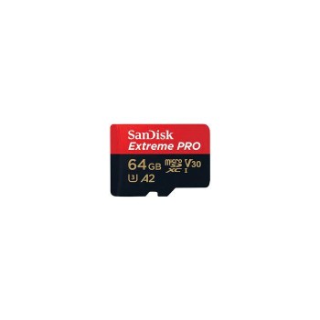 SanDisk Extreme PRO microSDXC 64GB + SD Adapter do 200MB/s & 90MB/sA2 C10 V30 UHS-I U3