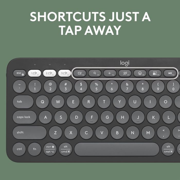 Logitech Tipkovnica Pebble Keys 2 K380s Multi-Device, grafitna, SLO g LOGITECH Logitech Tipkovnica Pebble Keys 2 K380s Multi-Device, grafitna, SLO g