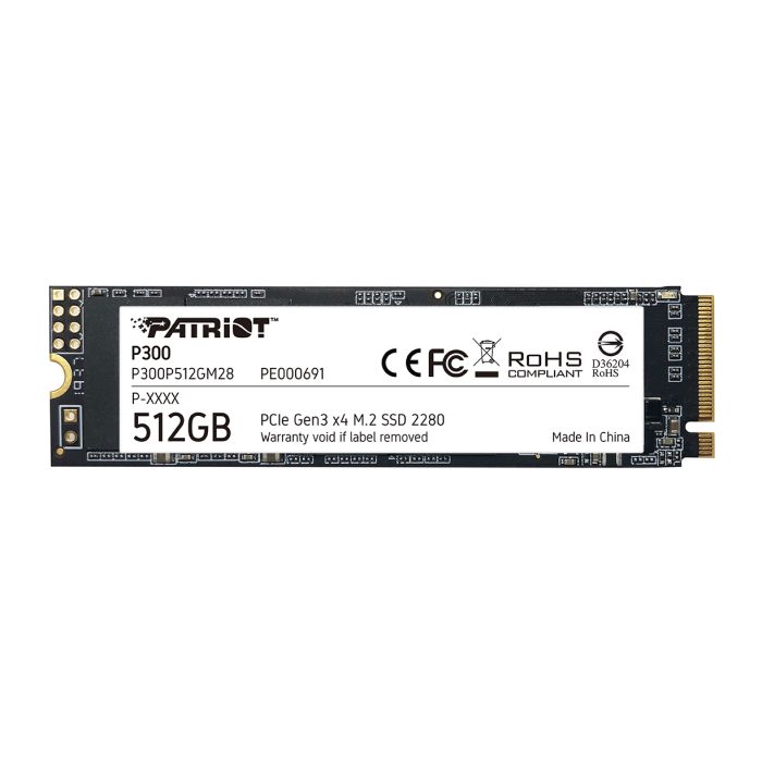Patriot P300 512GB M.2 NVMe SSD PCIe Gen 3 x4 PATRIOT Patriot P300 512GB M.2 NVMe SSD PCIe Gen 3 x4