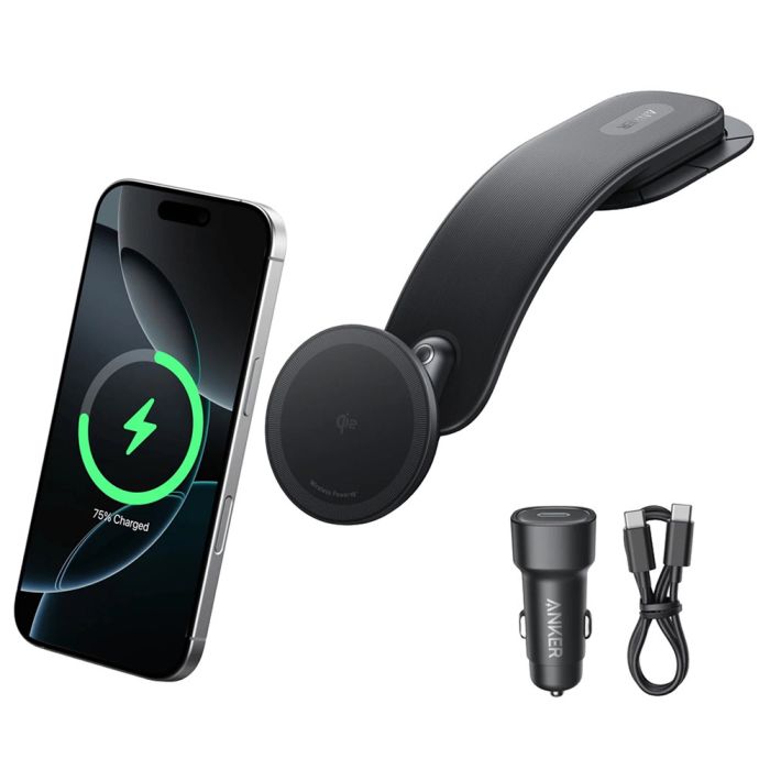 Anker Nano MagGo 15W brezžični avtopolnilec z nosilcem ANKER Anker Nano MagGo 15W brezžični avtopolnilec z nosilcem