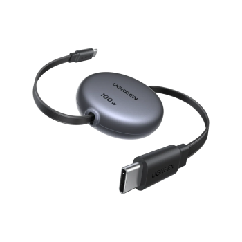 Ugreen USB-C na USB-C izvlečni polnilni kabel 100W, 1M