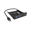 IcyBox IB-HUB1419-i3 6-v-1 USB ohišje HUB za 3,5 režo v računalniku