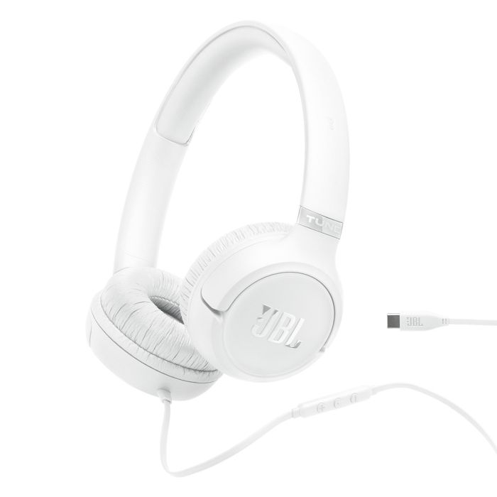 JBL Tune 530C USB-C žične naglavne slušalke, bele