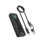 IcyBox E0019272 ohišje za M.2 NVMe SSD z vmesnikom USB-C 3.2 Gen 2 in RGB lučmi