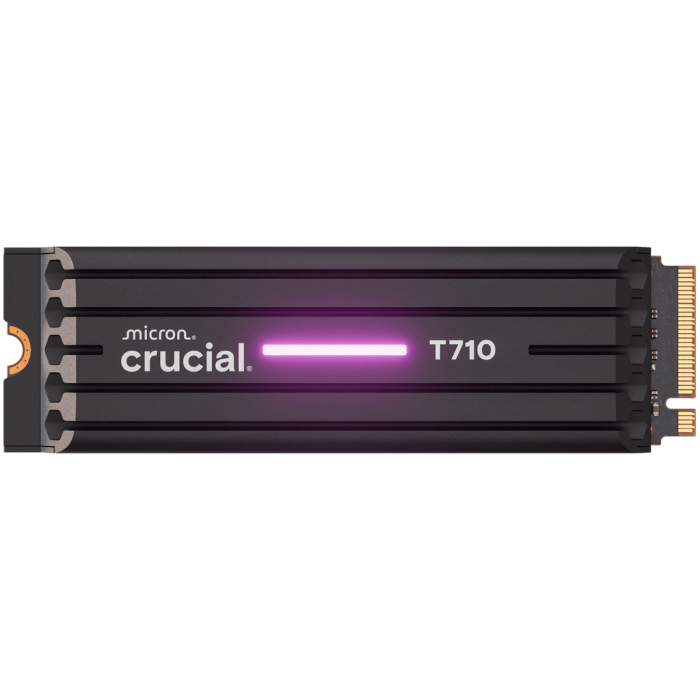 Crucial T710 2TB PCIe Gen5 NVMe 2280 M.2 SSD s hlajenjem CRUCIAL Crucial T710 2TB PCIe Gen5 NVMe 2280 M.2 SSD s hlajenjem