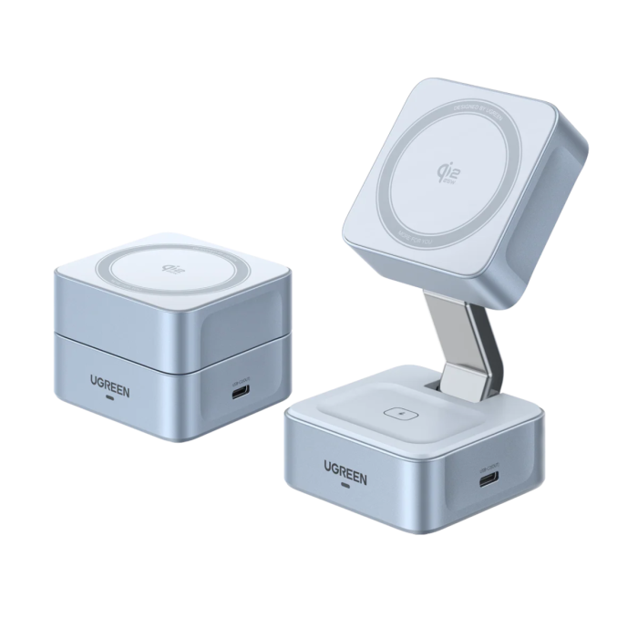 Ugreen 2-in-1 magnetni brezžični polnilnik Qi2 25W UGREEN Ugreen 2-in-1 magnetni brezžični polnilnik Qi2 25W