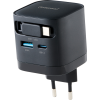 Intenso 65W GaN napajalnik z vgrajenim kablom USB-C, črn INTENSO Intenso 65W GaN napajalnik z vgrajenim kablom USB-C, črn