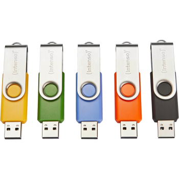 Intenso 5x16GB Basic Line USB 2.0 spominski ključki - Barvni