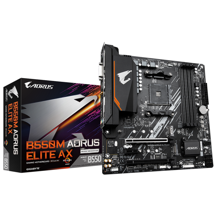 GIGABYTE B550M AORUS ELITE AX, DDR4, SATA3, USB3.2Gen1, HDMI, AM4 mATX GIGABYTE GIGABYTE B550M AORUS ELITE AX, DDR4, SATA3, USB3.2Gen1, HDMI, AM4 mATX